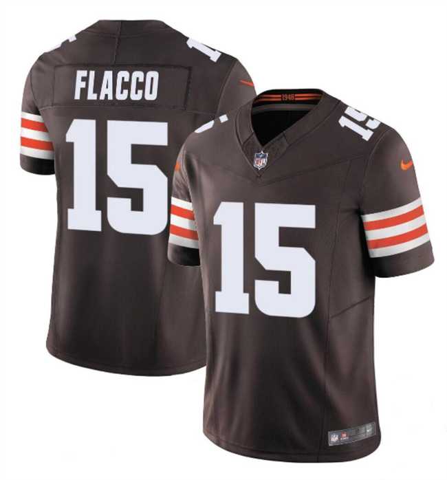Men & Women & Youth Cleveland Browns #15 Joe Flacco Brown 2023 F.U.S.E. Vapor Limited Jersey->cleveland browns->NFL Jersey